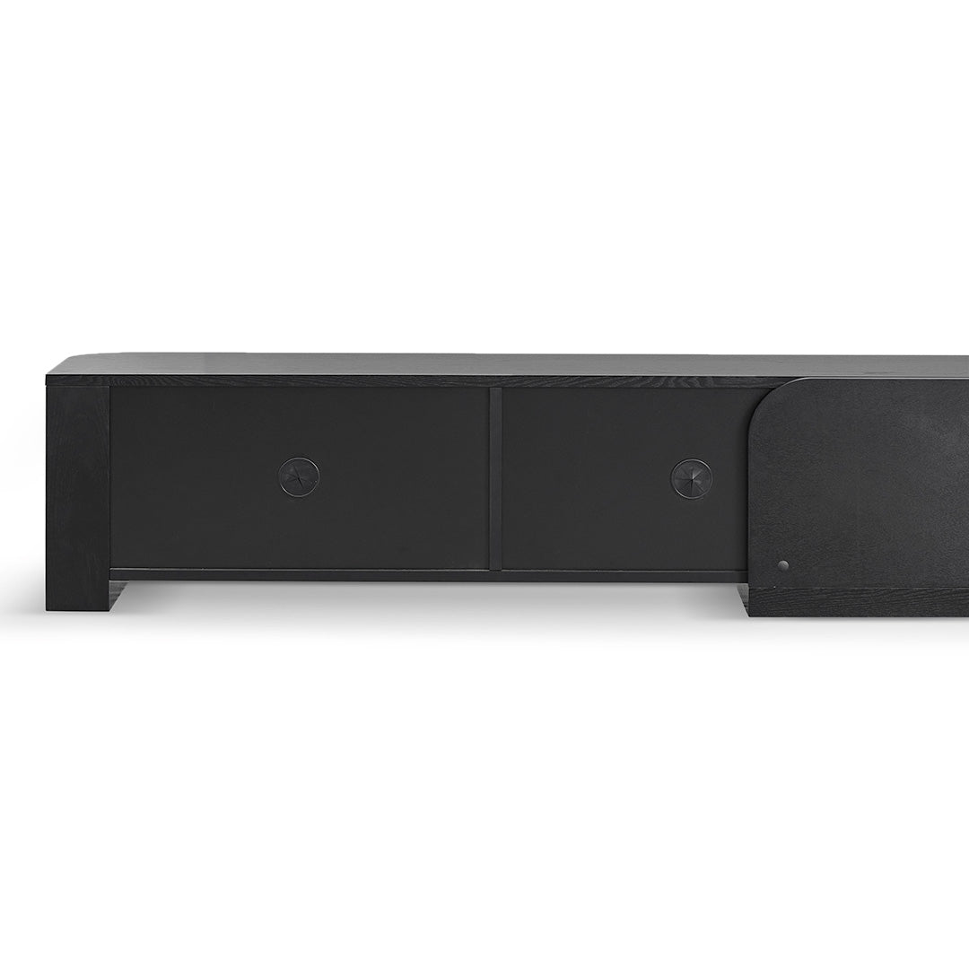 Expandable TV Entertainment Unit - Full Black Oak