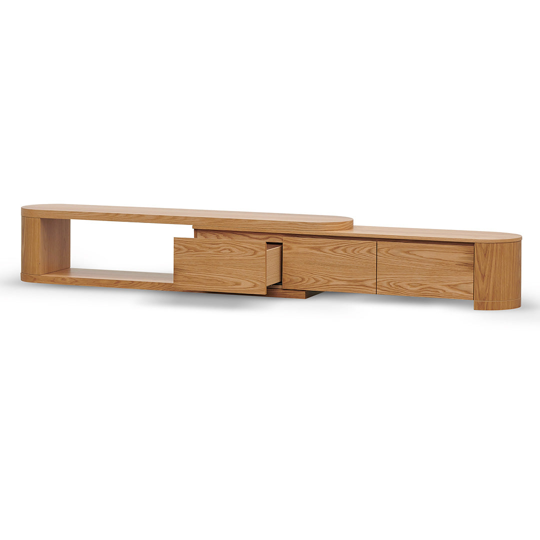 Extendable TV Entertainment Unit - Natural Oak