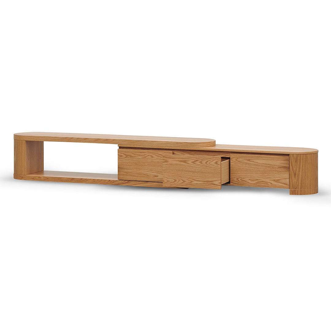 Extendable TV Entertainment Unit - Natural Oak