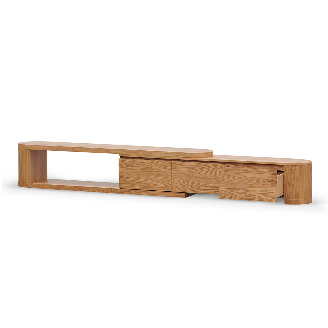 Extendable TV Entertainment Unit - Natural Oak