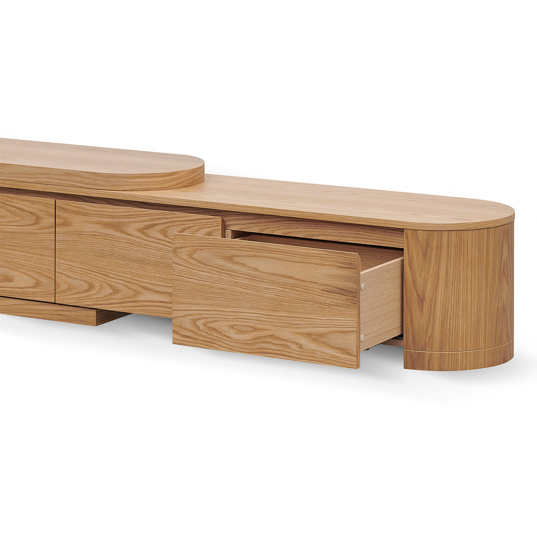 Extendable TV Entertainment Unit - Natural Oak