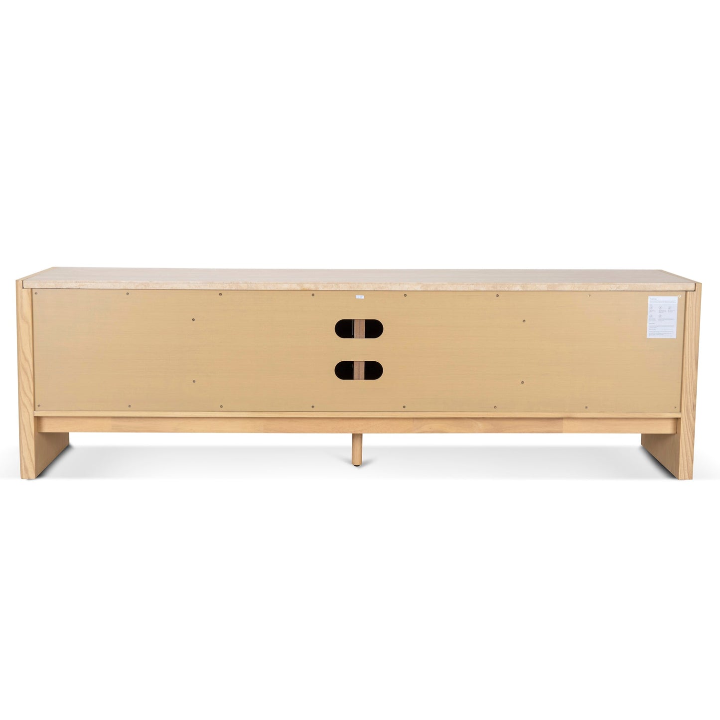 2.1m Travertine Top TV Entertainment Unit - Creme Ash