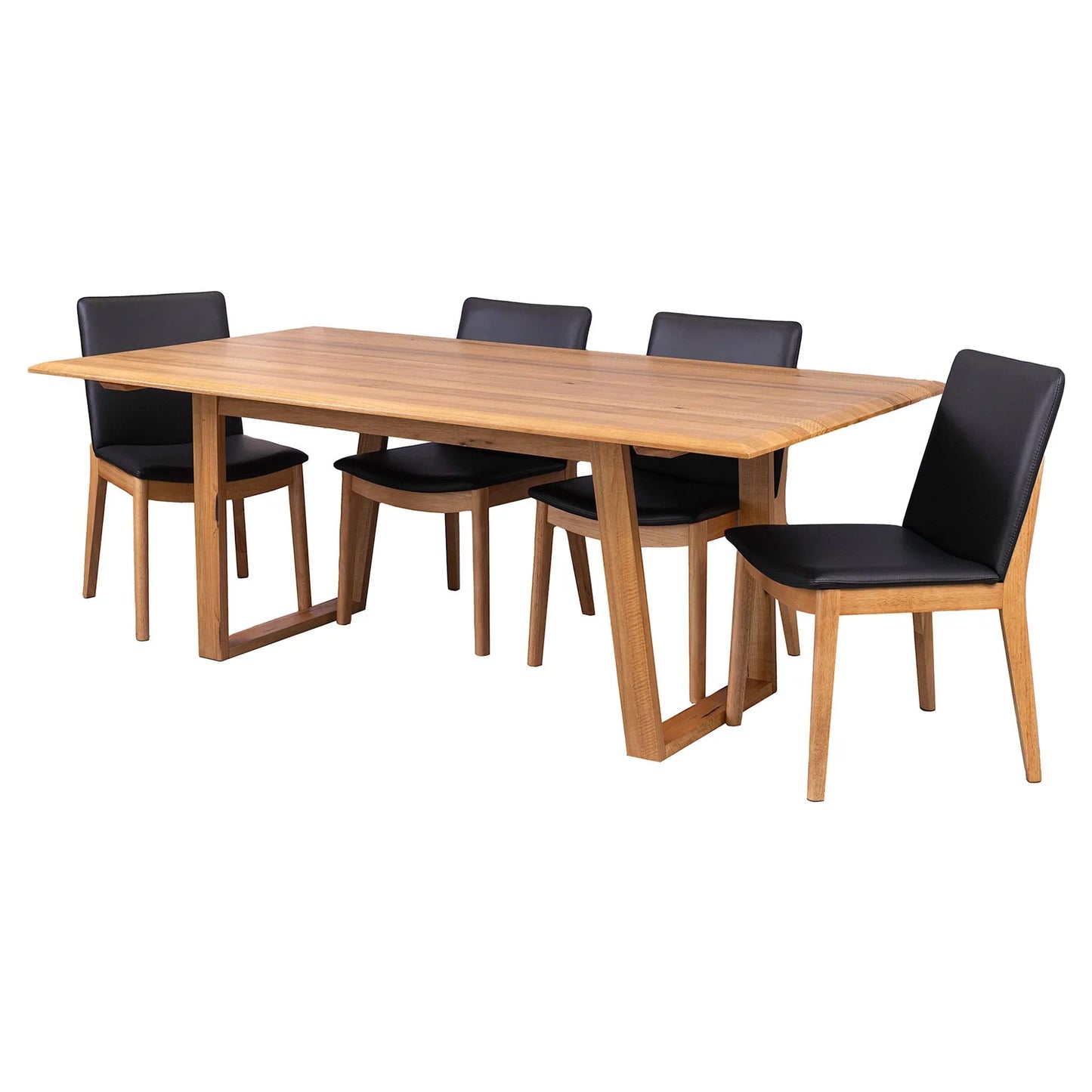 Lionel Dining Set 2.4m Table with 8 Chairs - Black