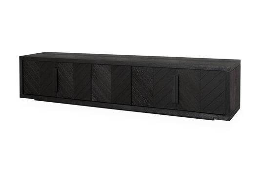 2.23m Entertainment TV Unit - Textured Espresso Black