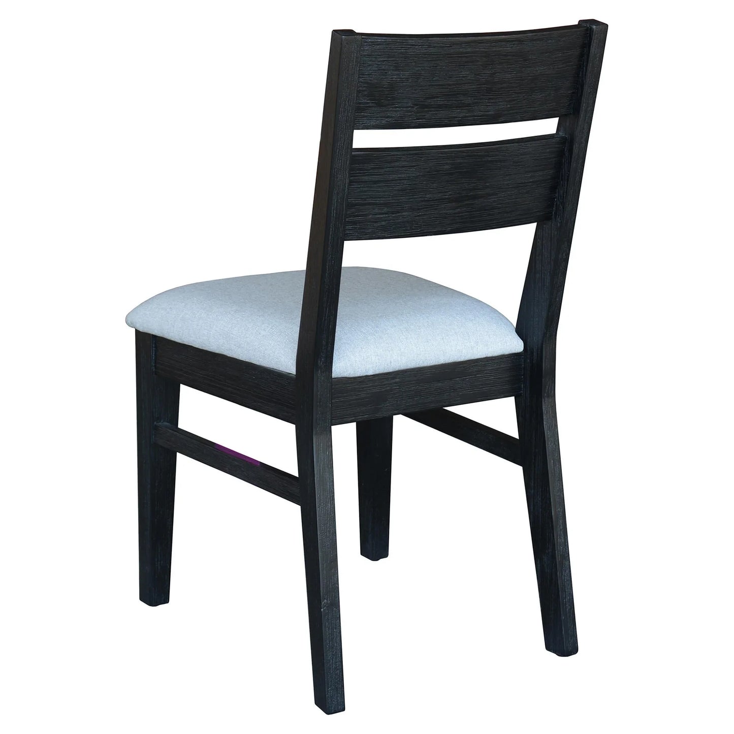 Ellena Fabric Seat Dining Chair - Brushed Black