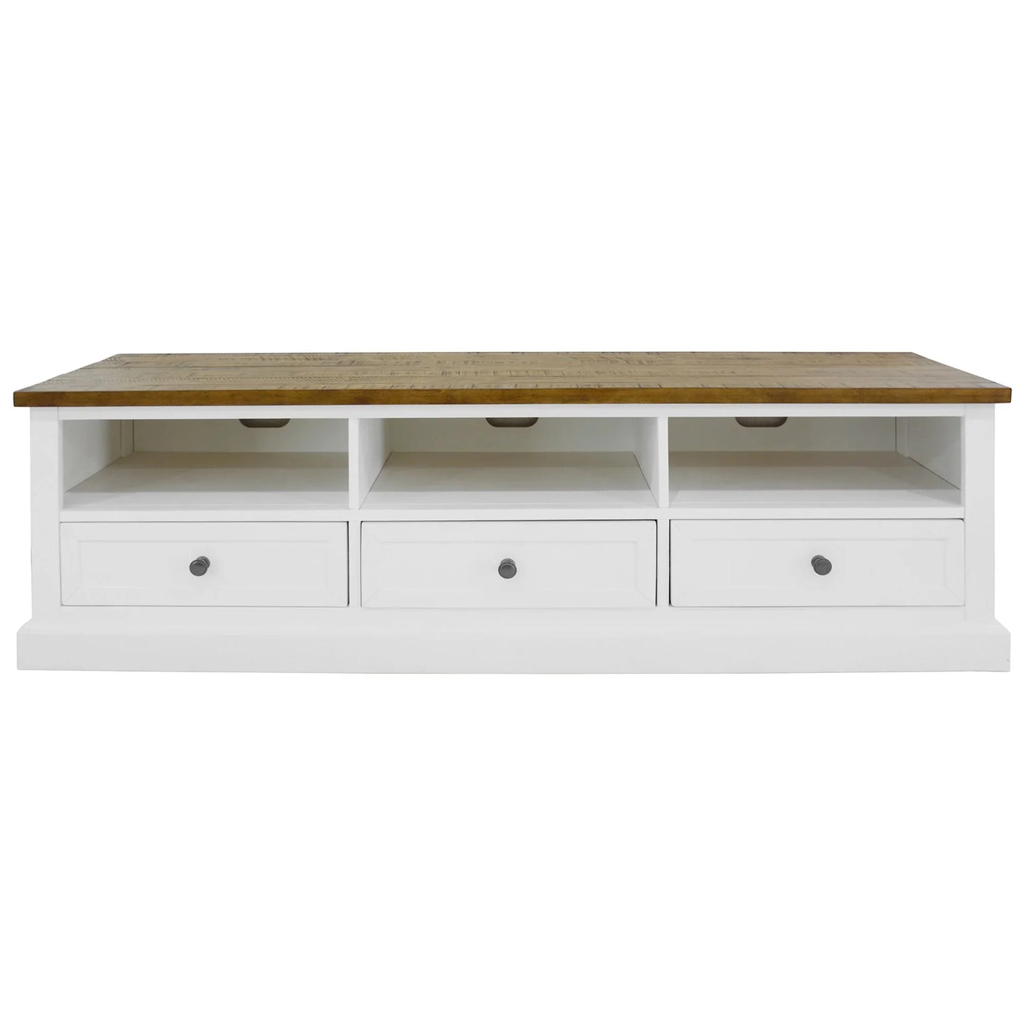 Maxine Large TV Unit - Oak/ White
