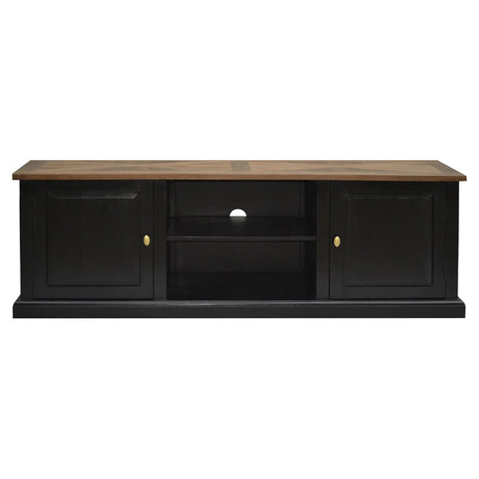 Velino 2 Drawer 1 Shelf TV Unit - Oak/Black