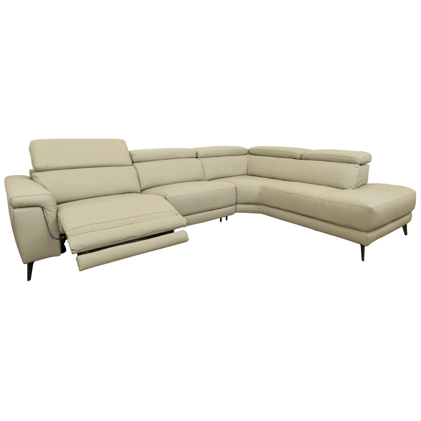 Harper Leather 2 Seater Modular Lounge - Sand