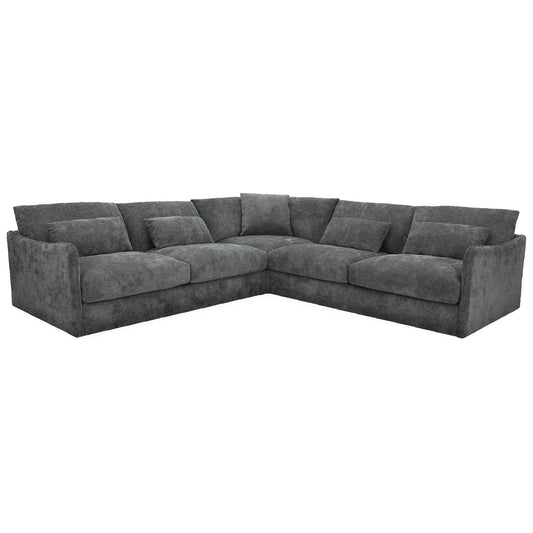 Loft Corner Modular Fabric Sofa Lounge - Licorice