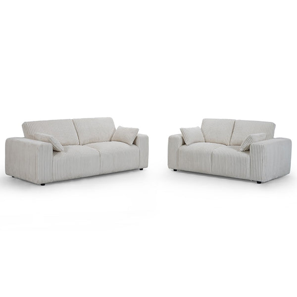 Alexis 3 + 2 Seater Sofa Set - Snow White