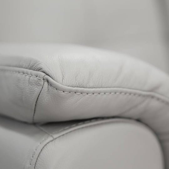 Reeves 2 Seater Leather Sofa - Silver