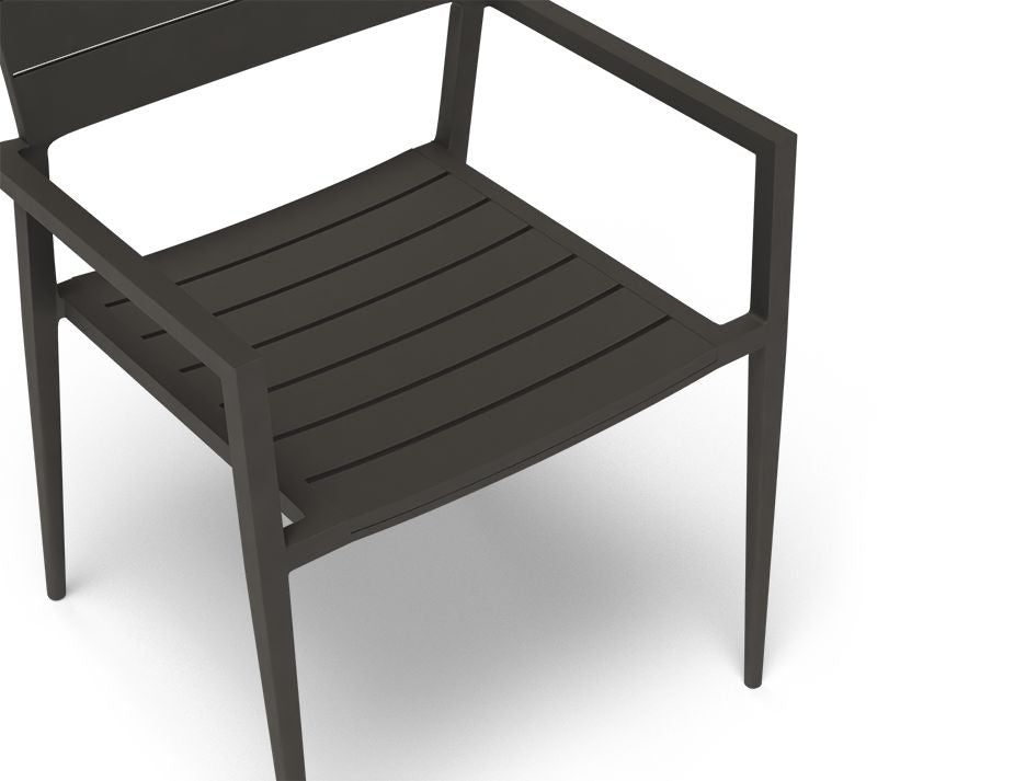 Halki Stackable Outdoor Chair - Charcoal