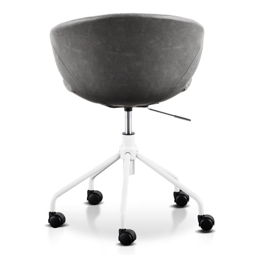 Office Chair - Charcoal with White Base