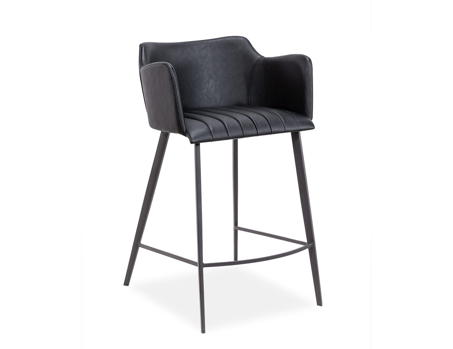 Andorra Bar Stool - Vintage Black Seat