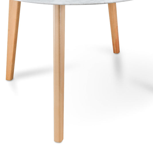Eero 120cm Marble Dining Table - Natural Base