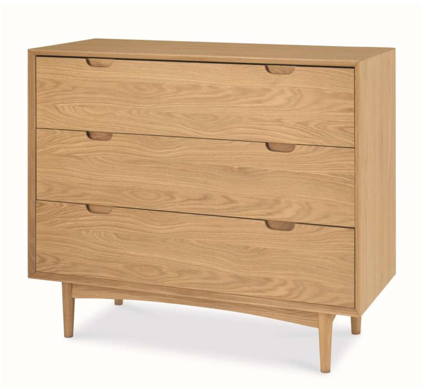 3 Drawer Chest Scandinavian Design - Natural