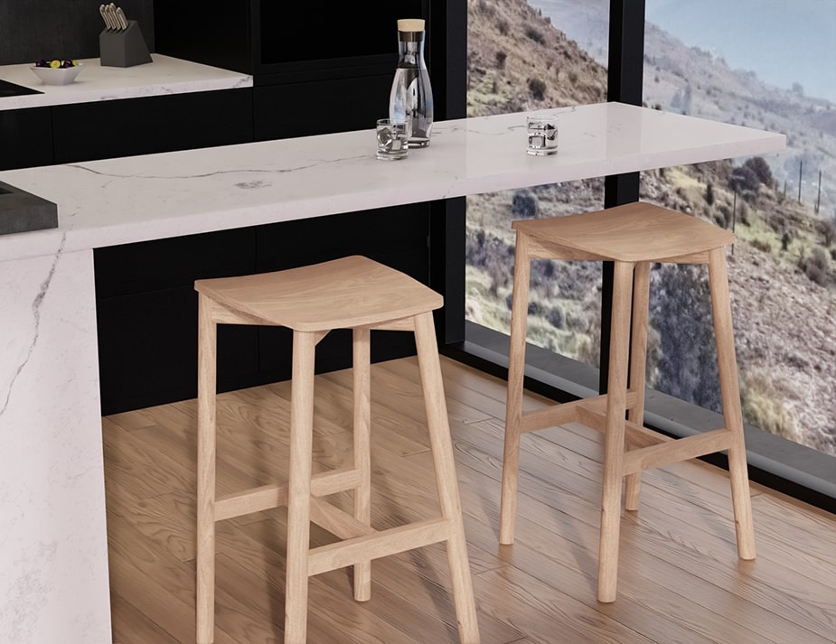 Andi Stool - Natural Finish - Backless