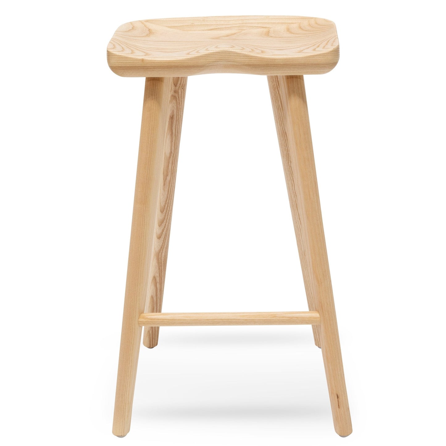 Set of 2 - Bethan 65cm Wooden Bar Stool - Natural