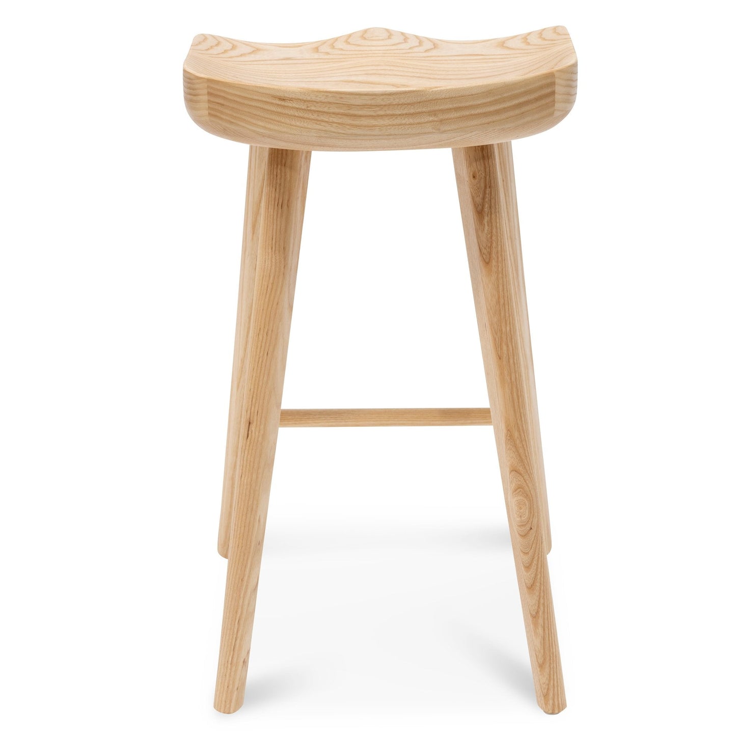 Set of 2 - Bethan 65cm Wooden Bar Stool - Natural