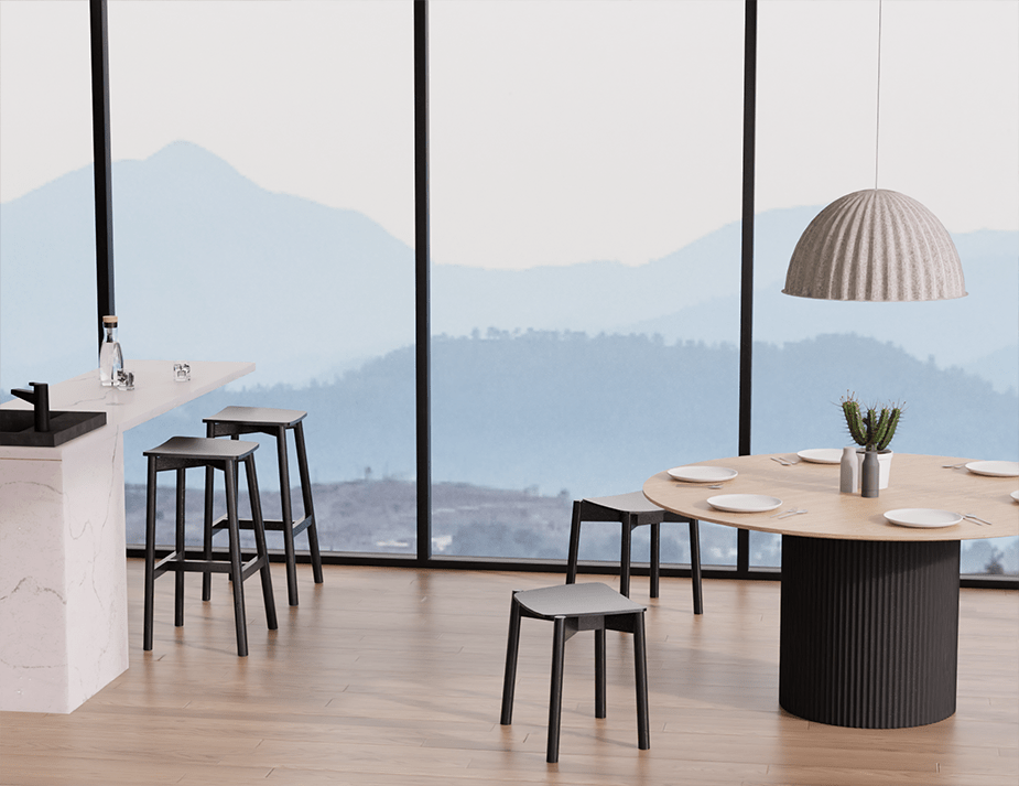 Andi Stool - Black - Backless