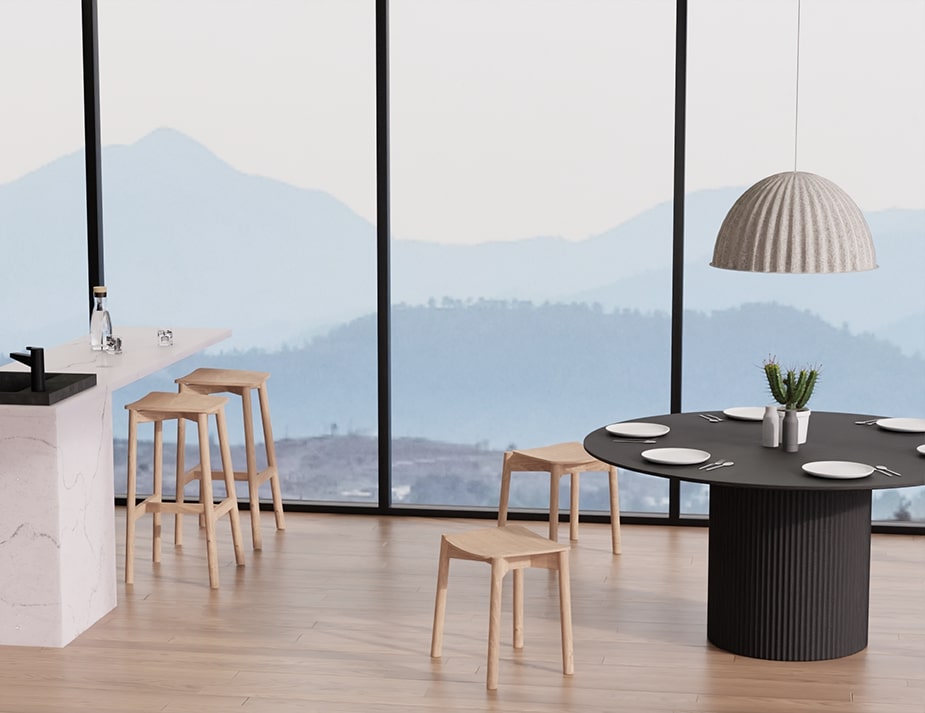 Andi Stool - Natural Finish - Backless