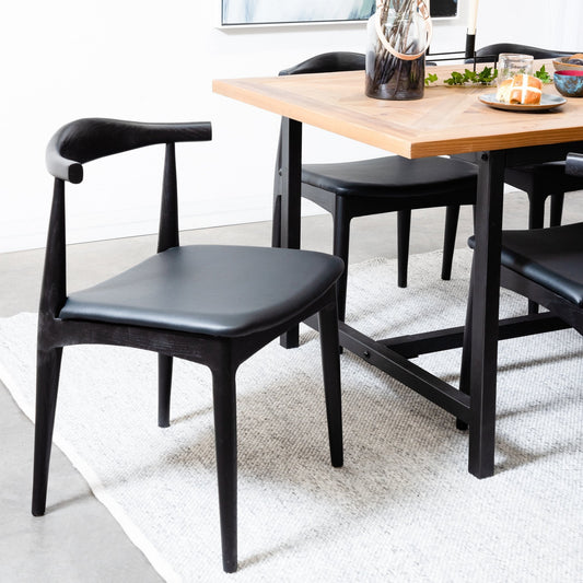 Set of 2 - Henrik Dining Chair - Full Black