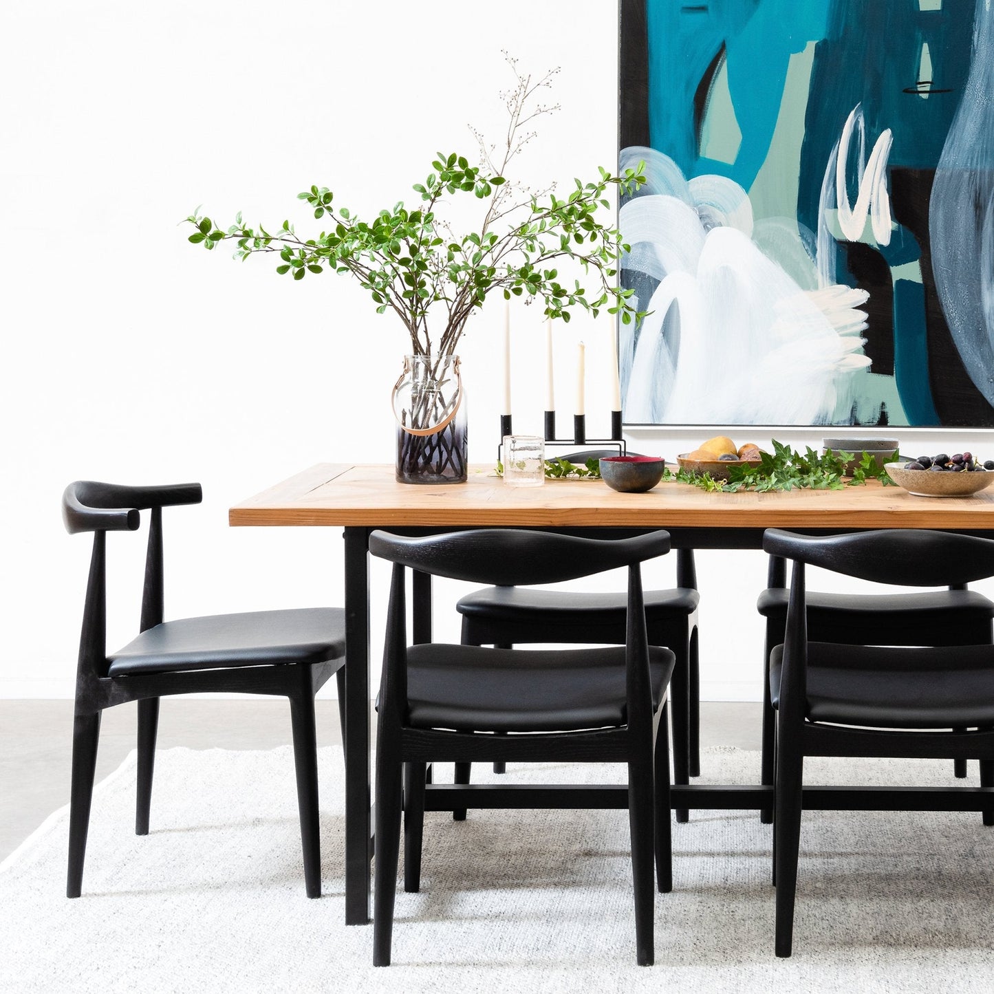 Set of 2 - Henrik Dining Chair - Full Black