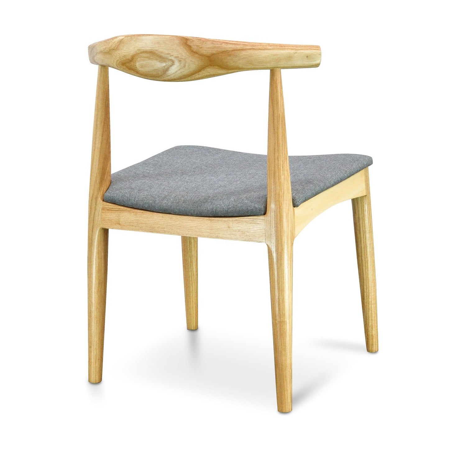 Set of 2 - Henrik Fabric Dining Chair - Natural with Light Grey Seat