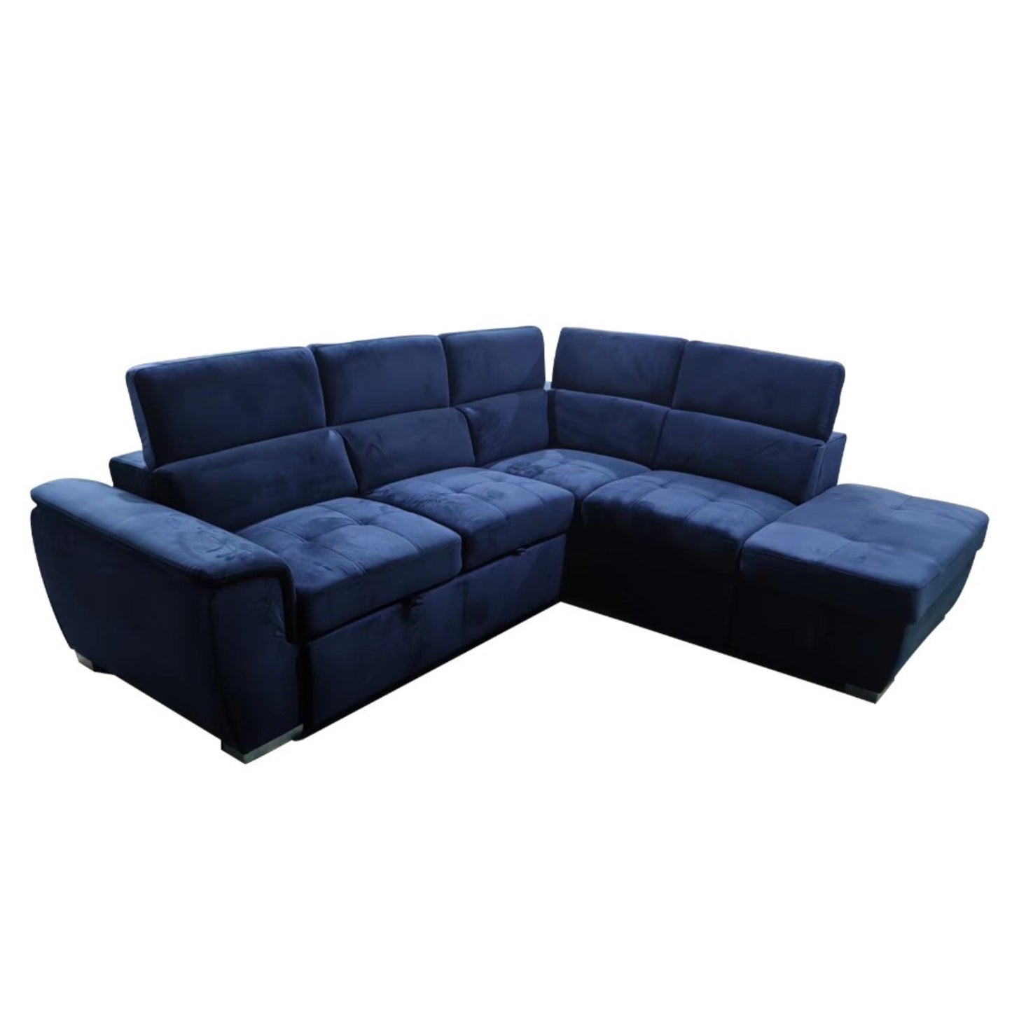 Capreria Chaise with Pull Out Sofa Bed - Dark Blue