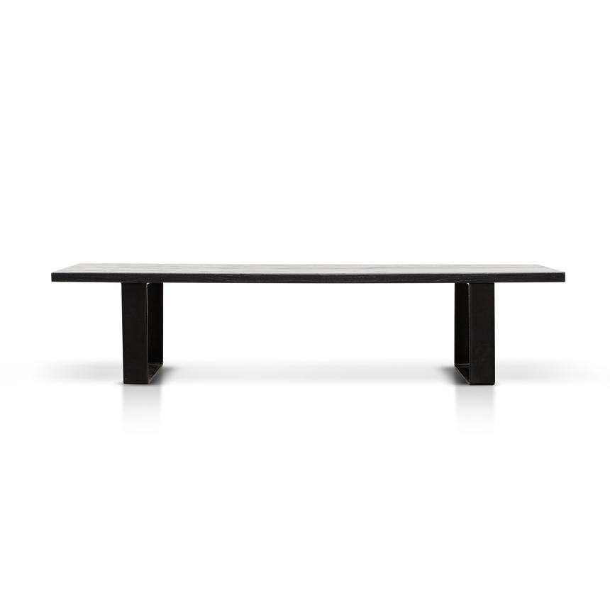 2m Reclaimed Wood Bench - Black