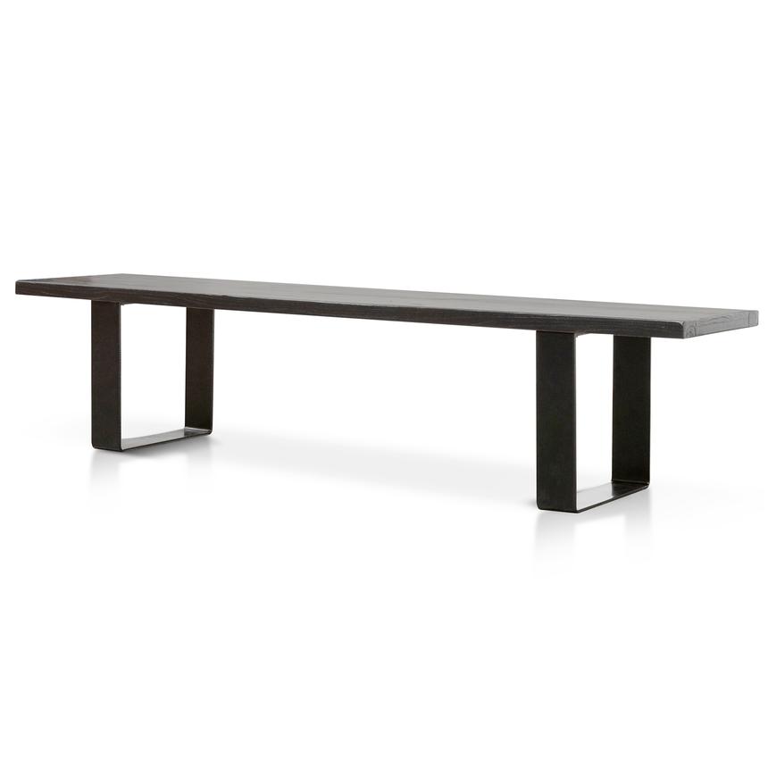 2m Reclaimed Wood Bench - Black