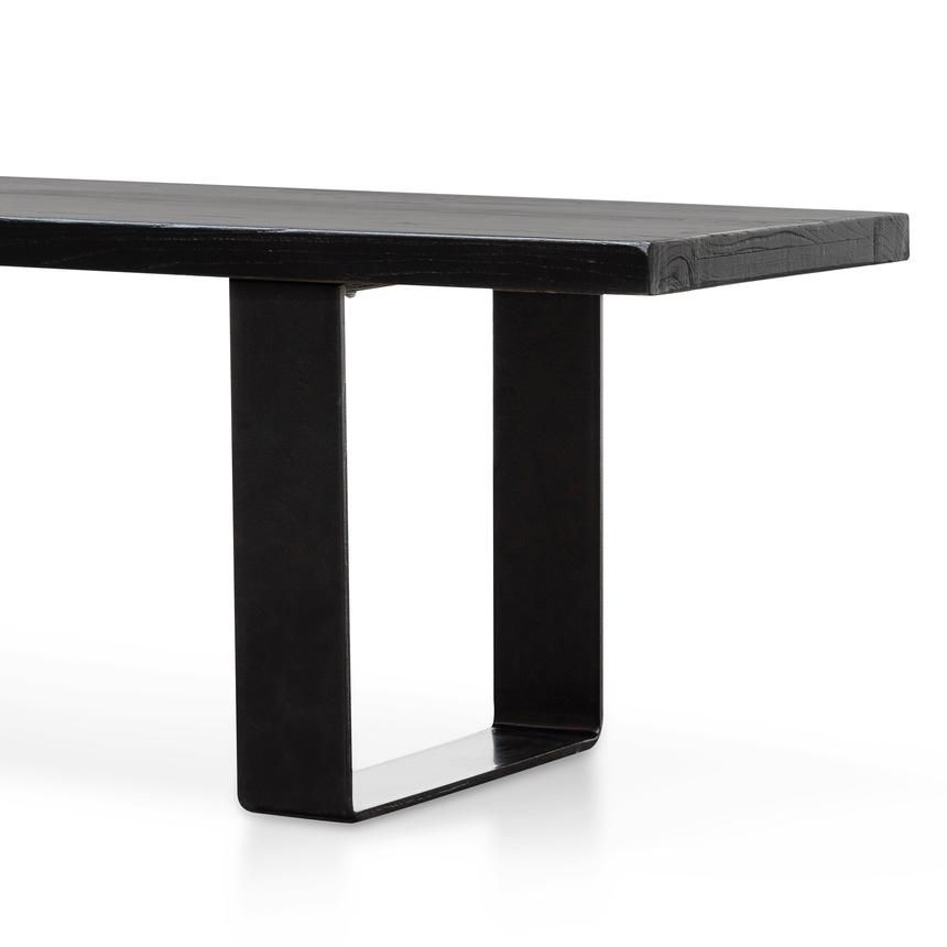 2m Reclaimed Wood Bench - Black