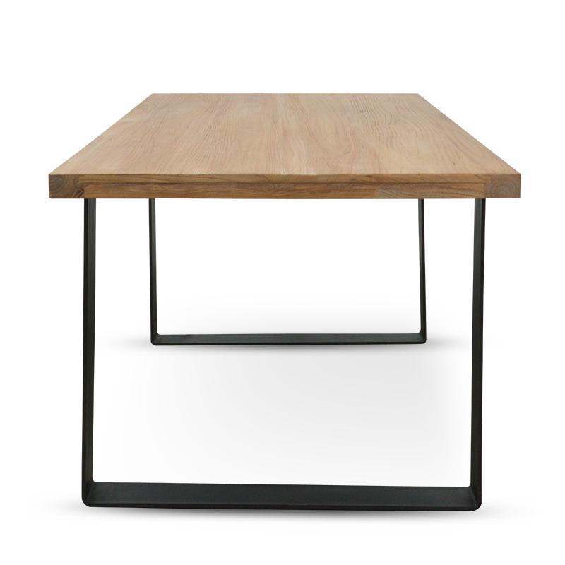 Dalton Reclaimed Elm Wood 1.7m Dining Table - Rustic Natural
