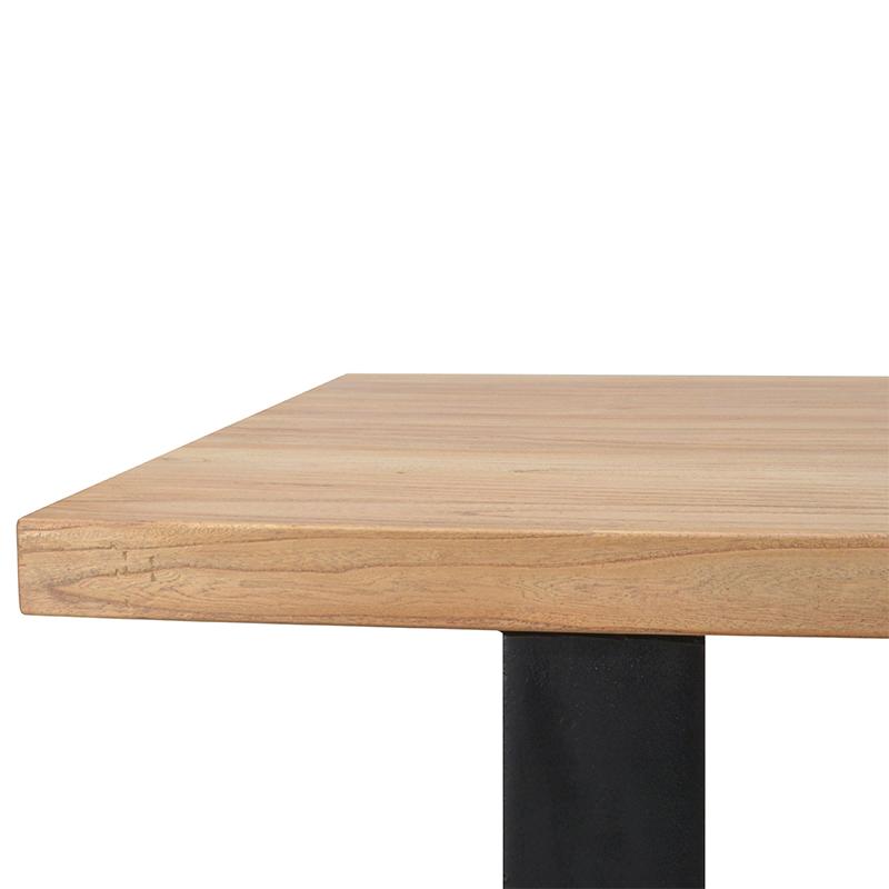 Dalton Reclaimed Elm Wood 1.7m Dining Table - Rustic Natural