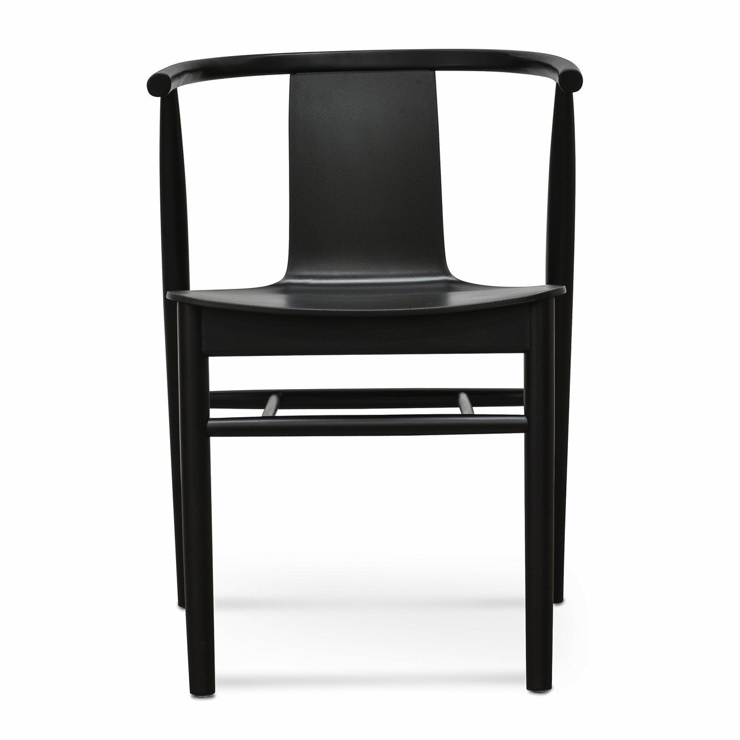 Set of 2 - Dean Wooden Dining Chair - Full Black