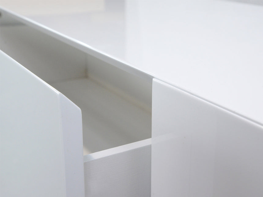 Scandinavian 2.4m-3.07m TV Entertainment Unit - Natural - White