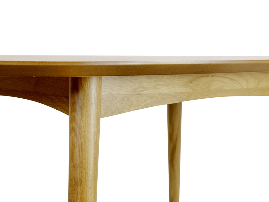 Scandinavian 1.3m Fixed Dining Table - Natural