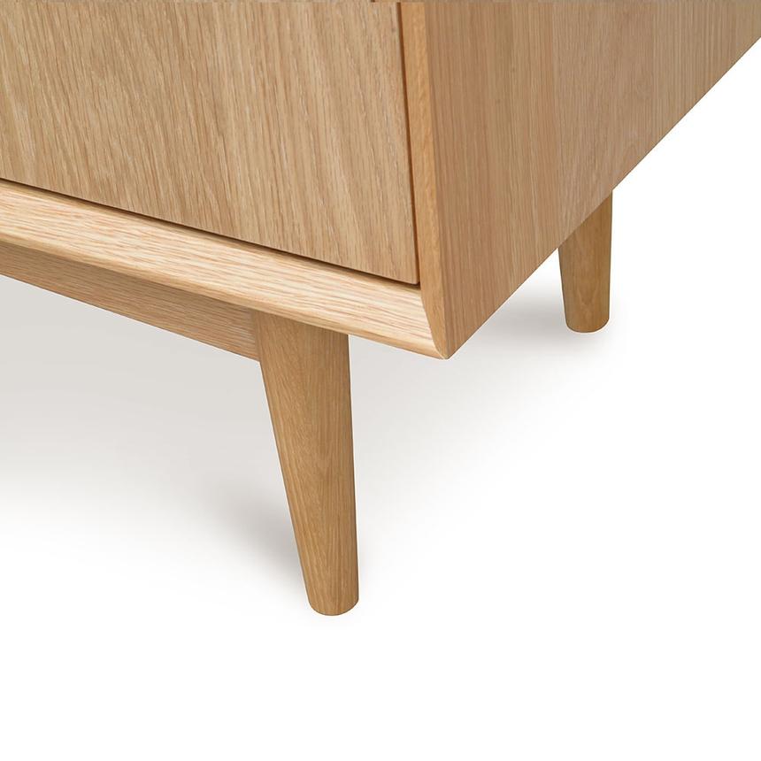 Scandinavian 180cm TV Entertainment Unit With 3 Drawers - Natural