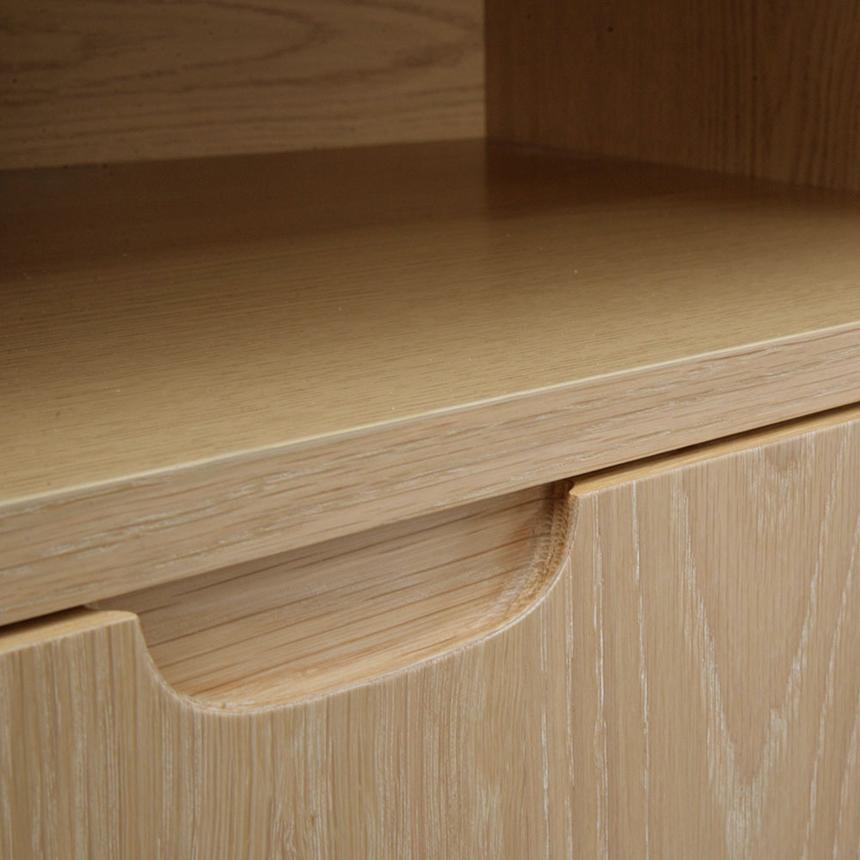 Scandinavian 180cm TV Entertainment Unit With 3 Drawers - Natural