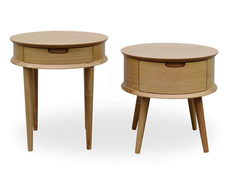 Round Side Table - Walnut