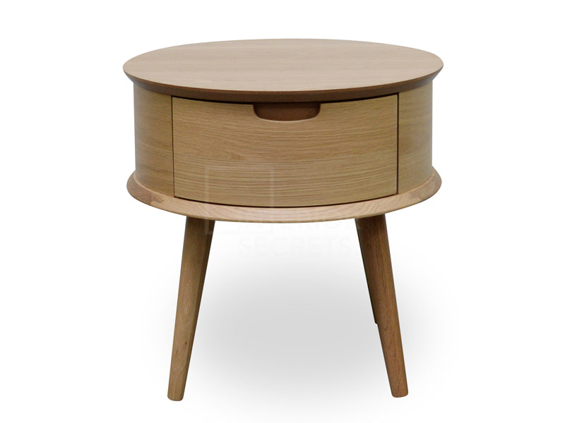 Round Side Table - Walnut