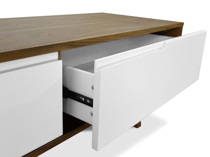 2.1m Scandinavian Lowline TV Entertainment Unit - Walnut
