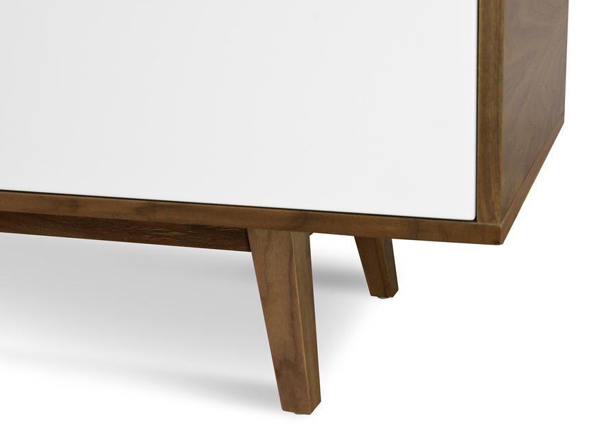 2.1m Scandinavian Lowline TV Entertainment Unit - Walnut