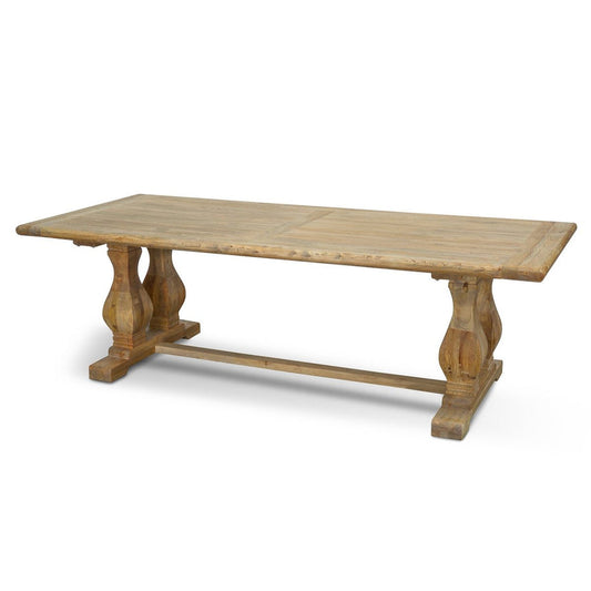 Wood Dining Table 2.4m - Rustic Natural