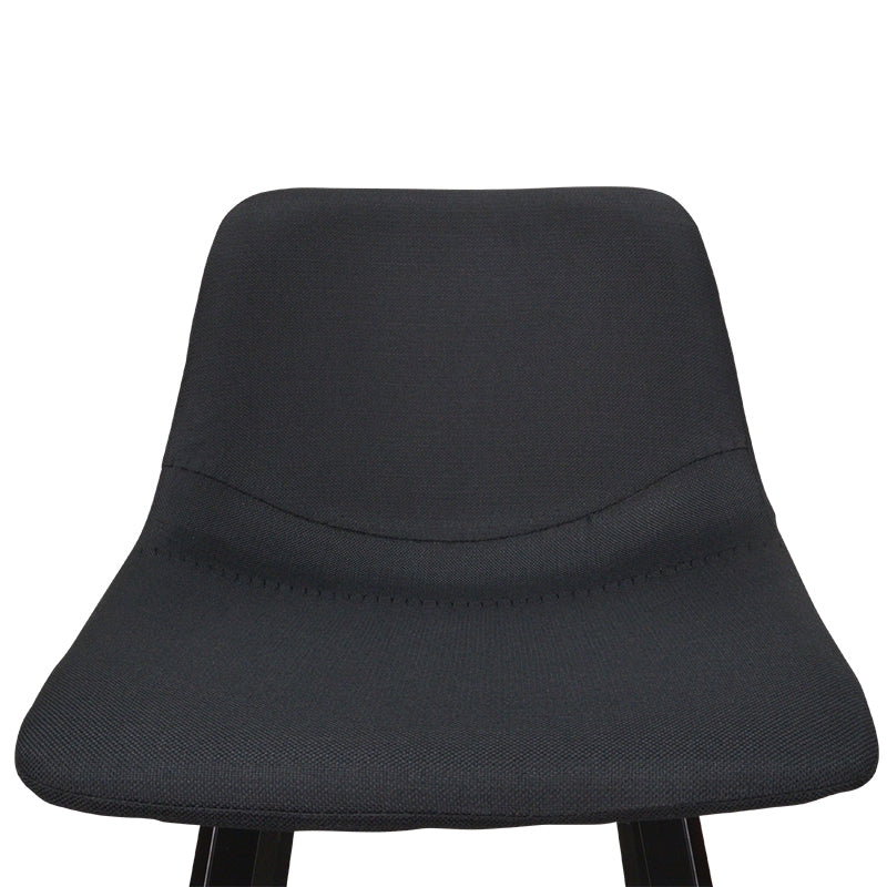 Bar Stool in Black Fabric (Set of 2)