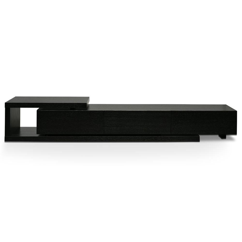 Lowline 2.4-3.07m Entertainment TV Unit - Full Black