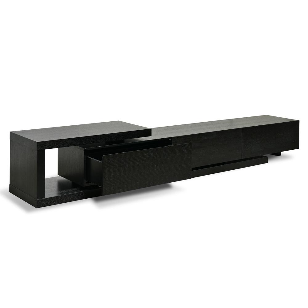 Lowline 2.4-3.07m Entertainment TV Unit - Full Black