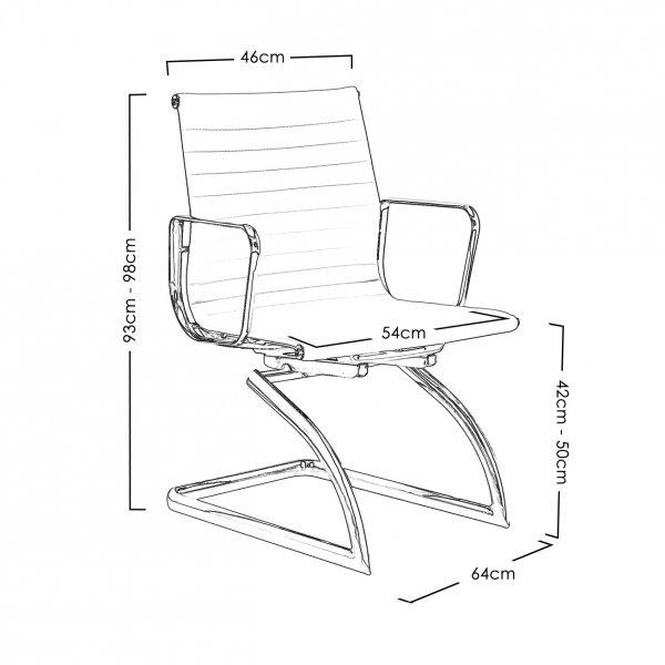 PU Leather Office Chair - Black