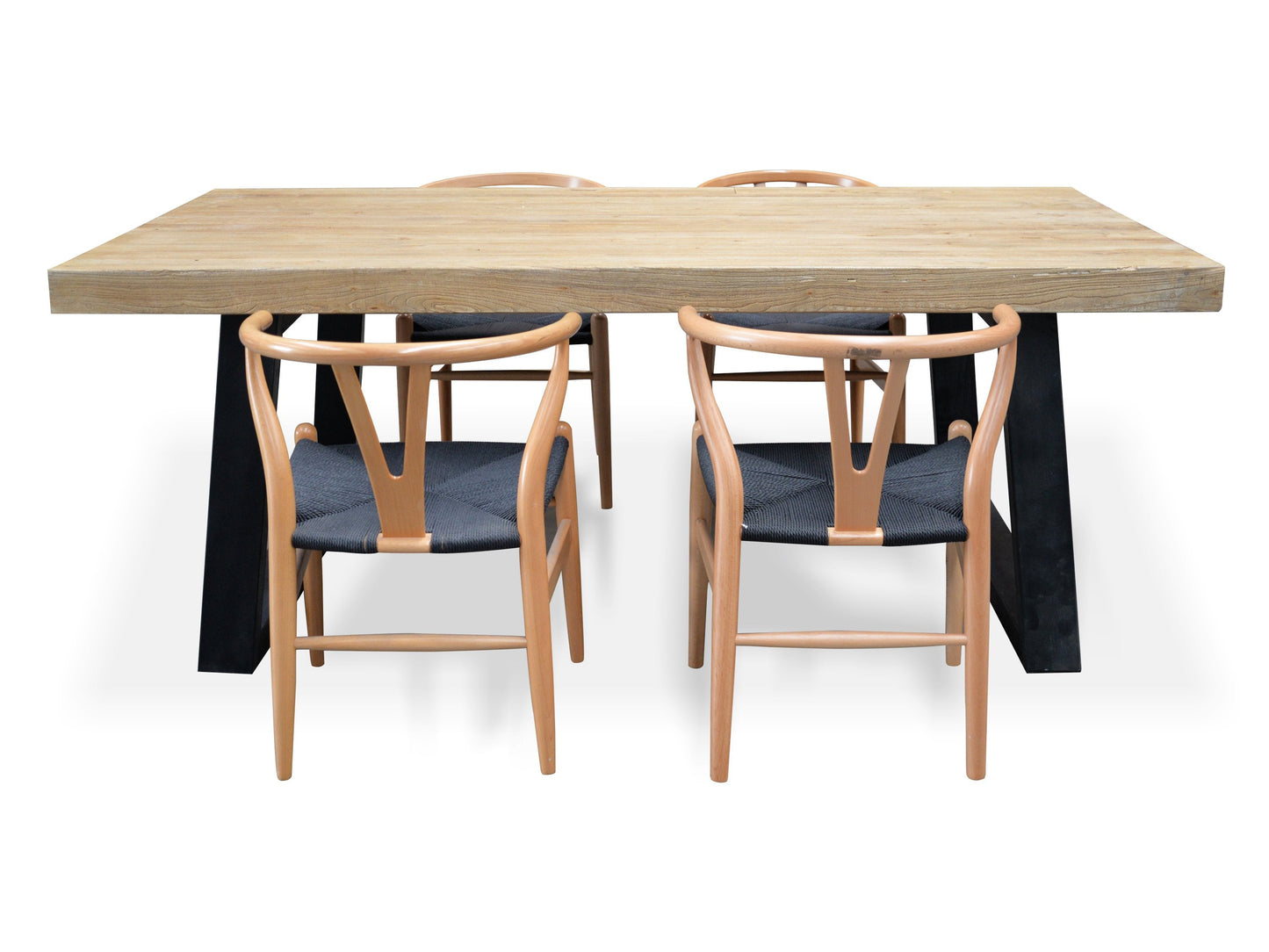 Reclaimed Elm Wood Dining Table