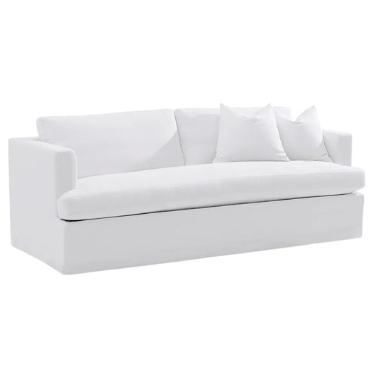 Birkshire 3 Seater White Linen Sofa